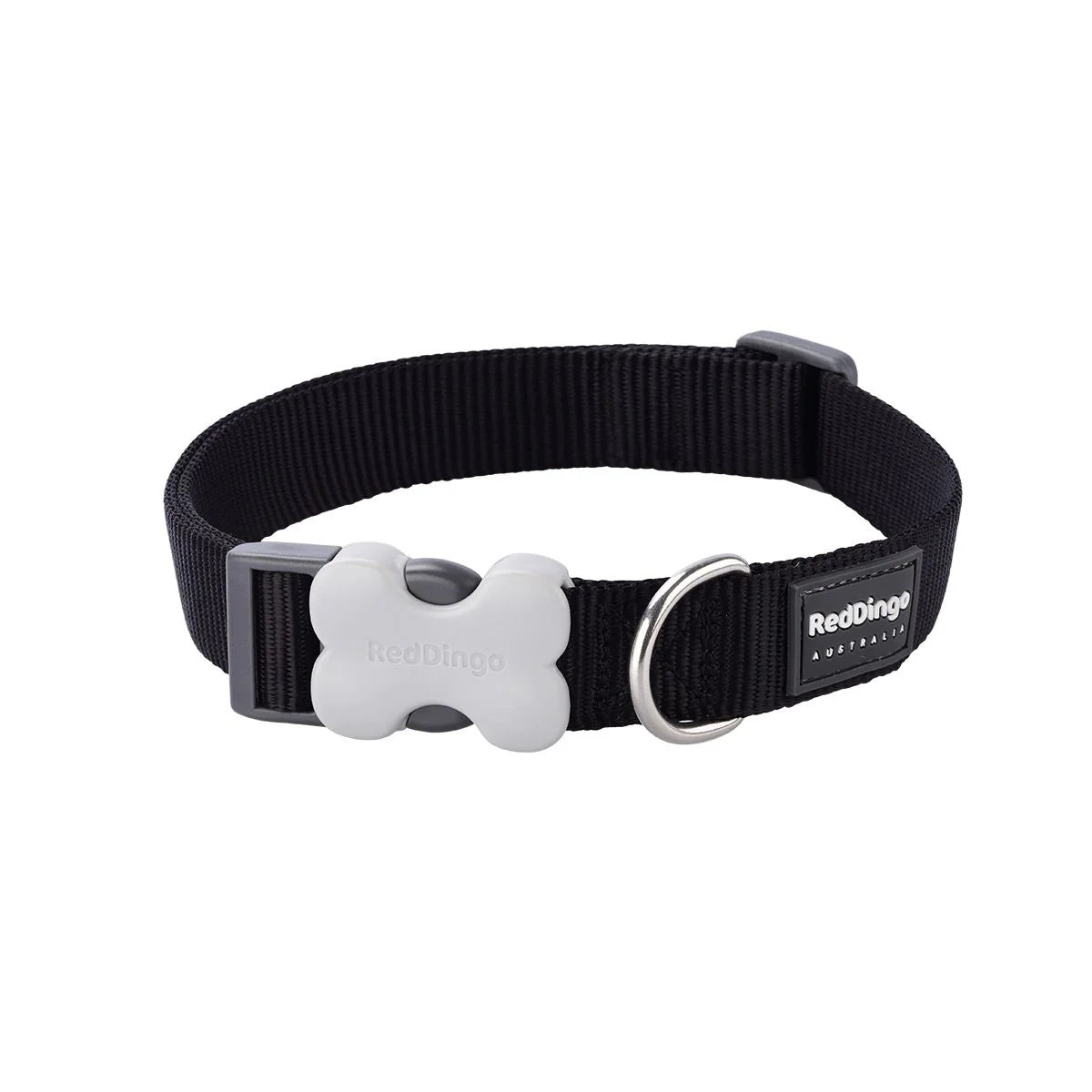 Red Dingo Bucklebone Classic Dog Collar - Black