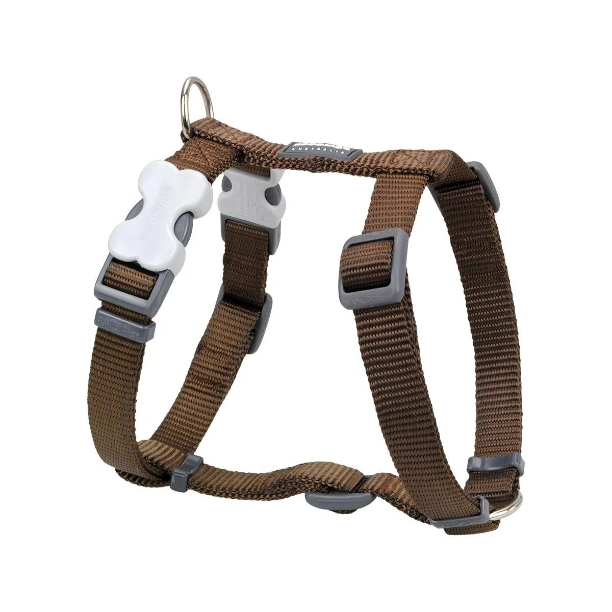 Red Dingo Classic Dog Harness - Brown