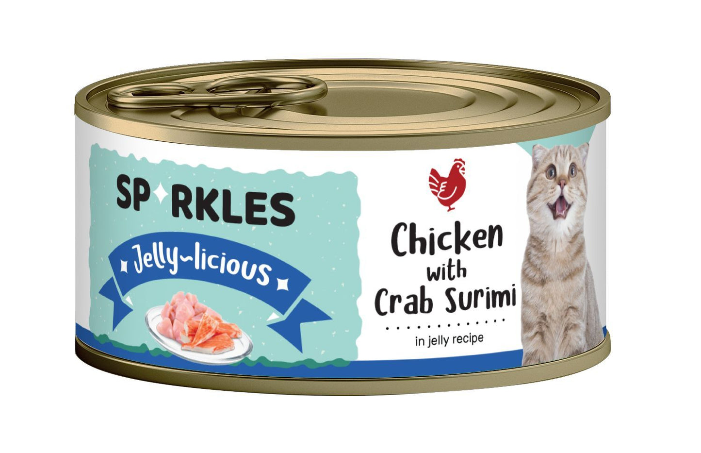 Sparkles Jellylicious - Chicken & Crab Surimi 80g Cat Wet Food