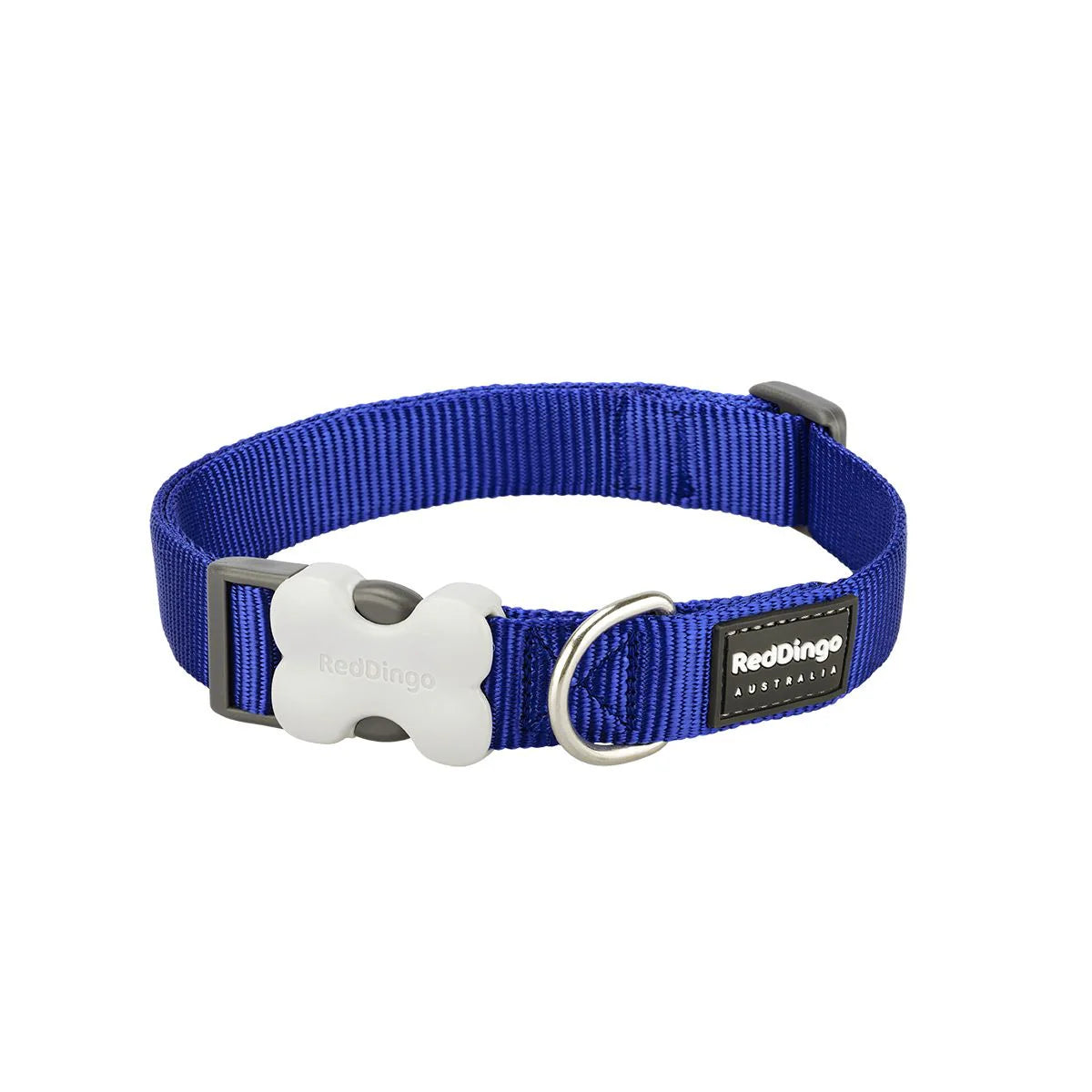 Red Dingo Bucklebone Classic Dog Collar - Dark Blue