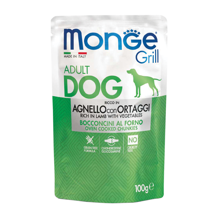 Monge Grill Pouches Lamb & Vegetables 100g