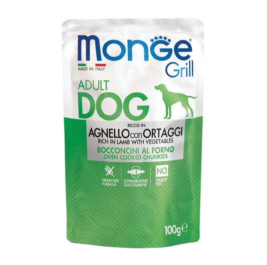 Monge Grill Pouches Lamb & Vegetables 100g