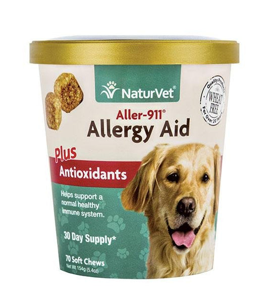 Naturvet Aller-911 Allergy Aid Plus Antioxidants 70ct for Dogs