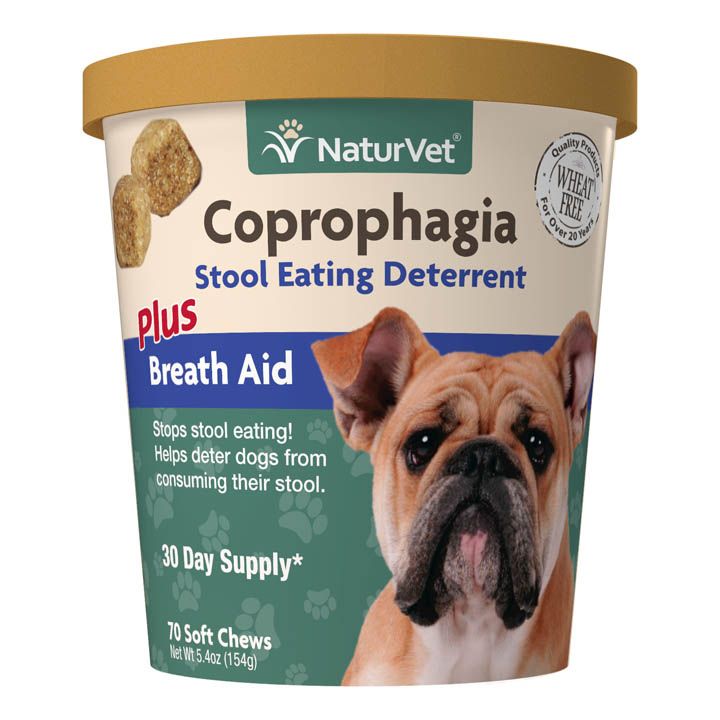 Naturvet Coprophagia Stool Eating Deterrent Plus Breath Aid 70ct for Dogs