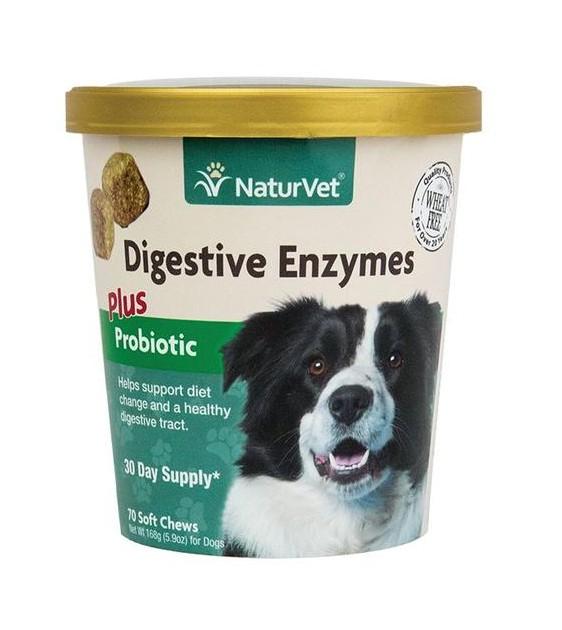 Naturvet Digestive Enzymes Plus Probiotics & Prebiotics 70ct for Dogs