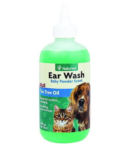 Naturvet Ear Wash With Tea Tree Oil 4 fl. oz for Dogs & Cats