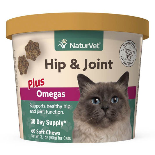 Naturvet Hip & Joint Plus Omegas for Cats