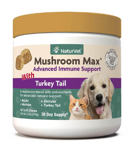 Naturvet Mushroom Max With Turkey Tail for Dogs & Cats