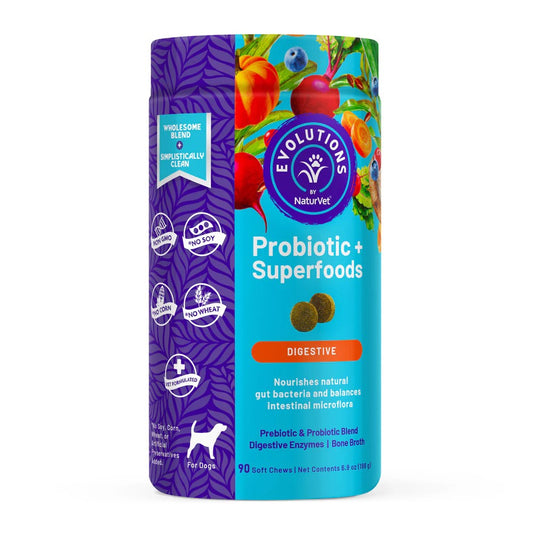 Naturvet Probiotic Superfoods Soft Chews for Dogs 90ct