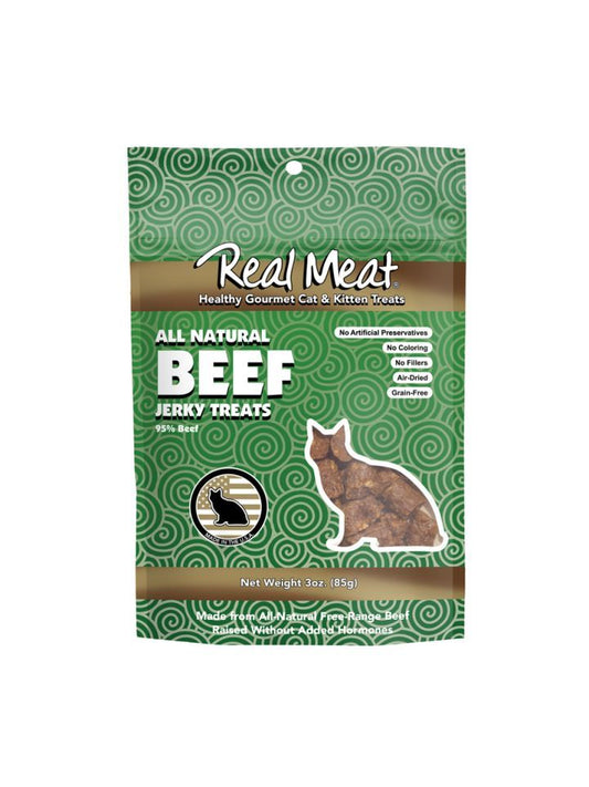 Real Meat Cat Jerky Treats - Beef Jerky 3oz