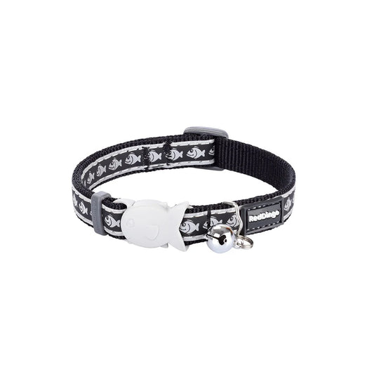 Red Dingo Cat Reflective Collar - Black