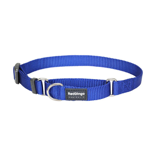 Red Dingo Martingale Halfcheck Dog Collar - Dark Blue