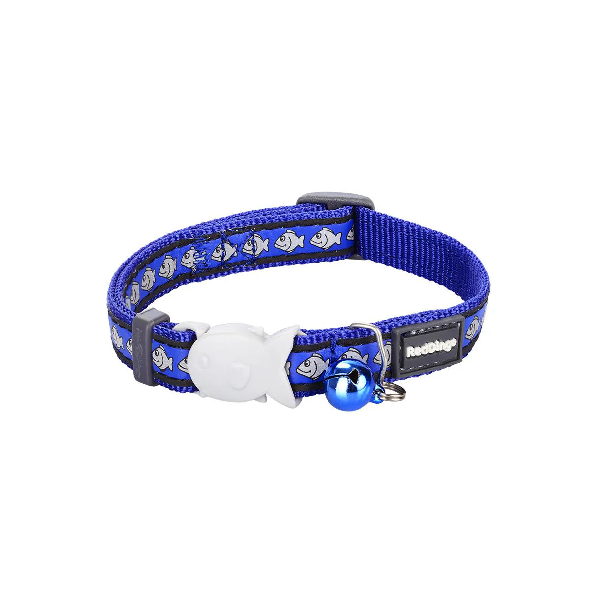 Red Dingo Cat Reflective Collar - Dark Blue