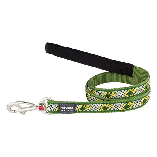 Red Dingo Fixed Monty Dog Lead - Green