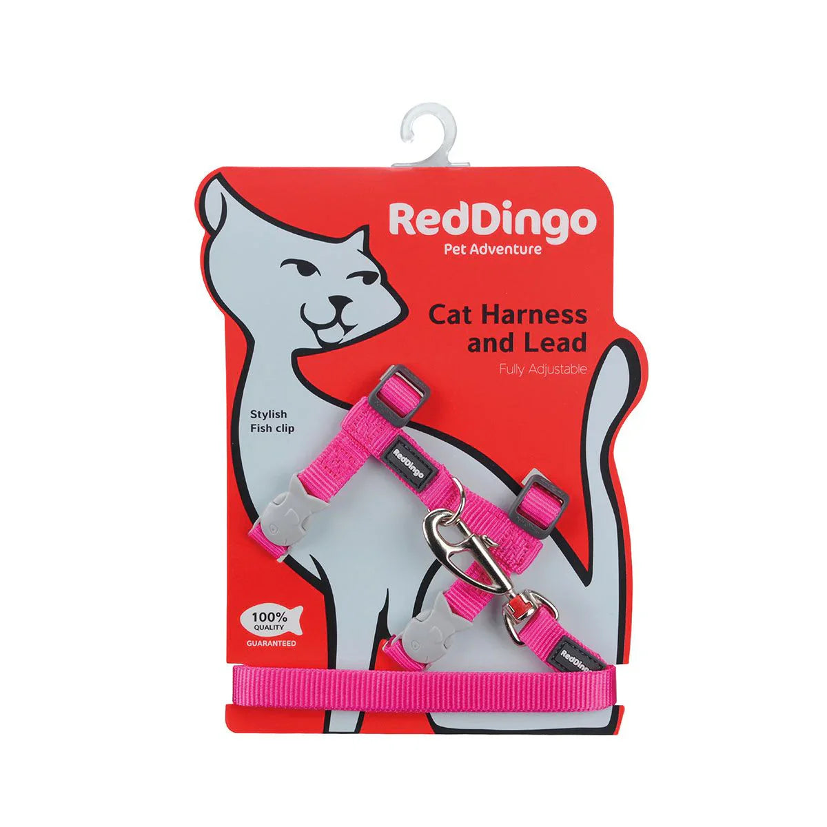 Red Dingo Cat Combo Classic - Harness & Lead - Hot Pink