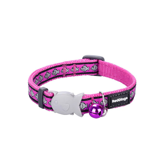 Red Dingo Cat Reflective Collar - Hot Pink