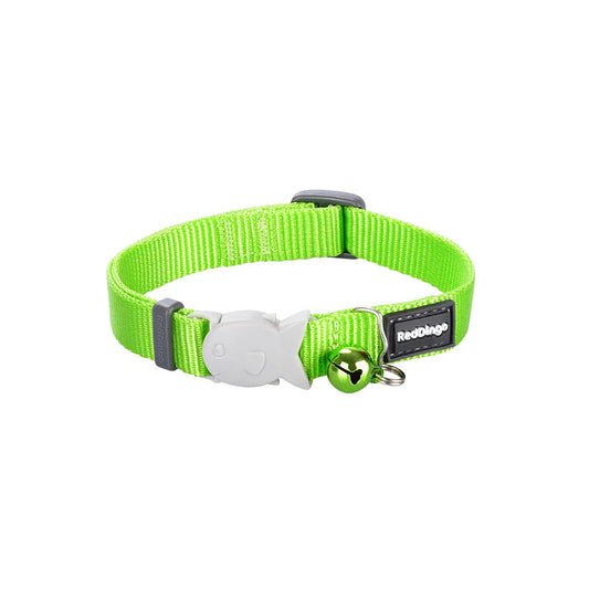 Red Dingo Cat Classic Collar - Lime Green