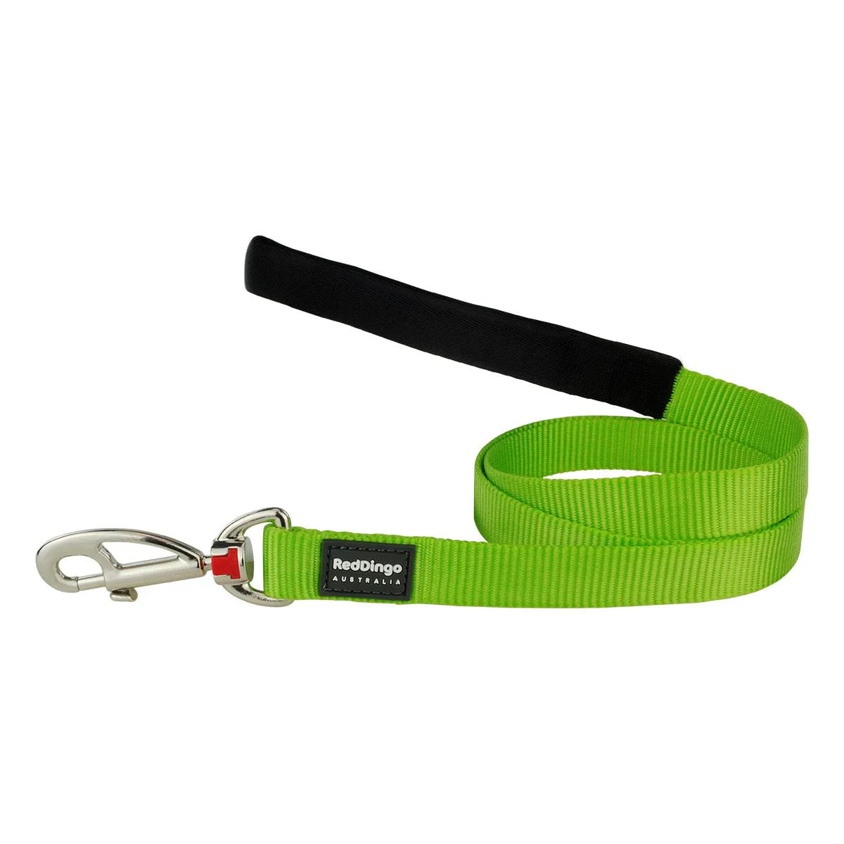 Red Dingo Fixed Classic Dog Lead - Lime Green