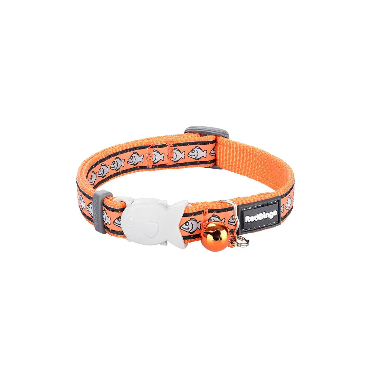 Red Dingo Cat Reflective Collar - Orange