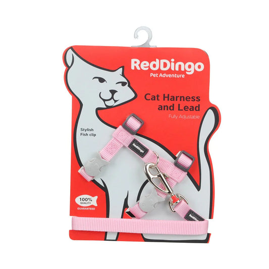 Red Dingo Cat Combo Classic - Harness & Lead - Pink