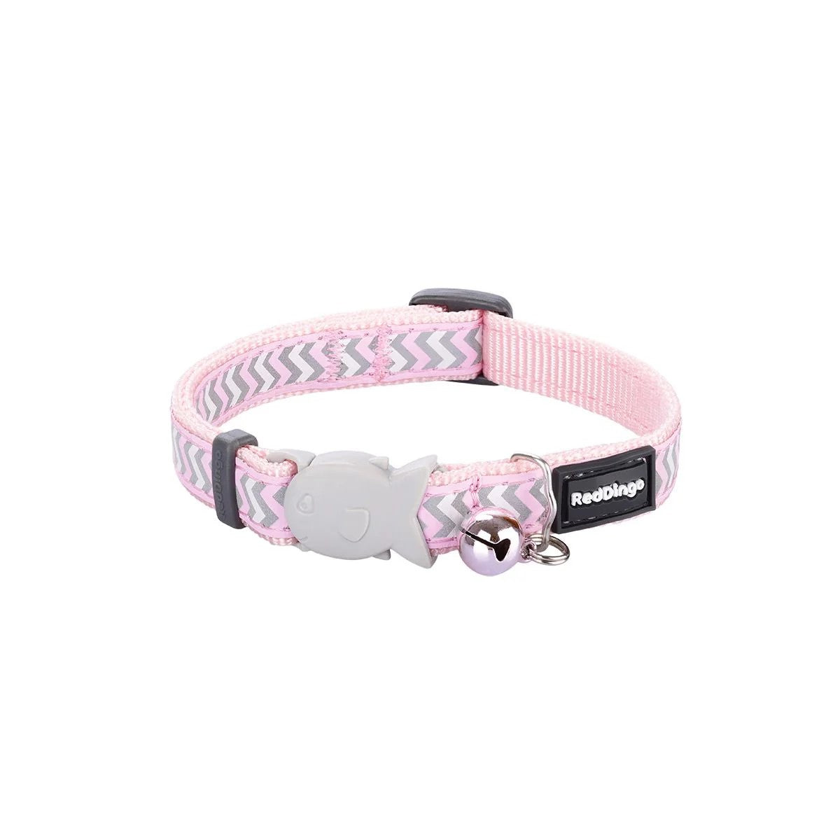 Red Dingo Cat Reflective Ziggy Collar - Pink