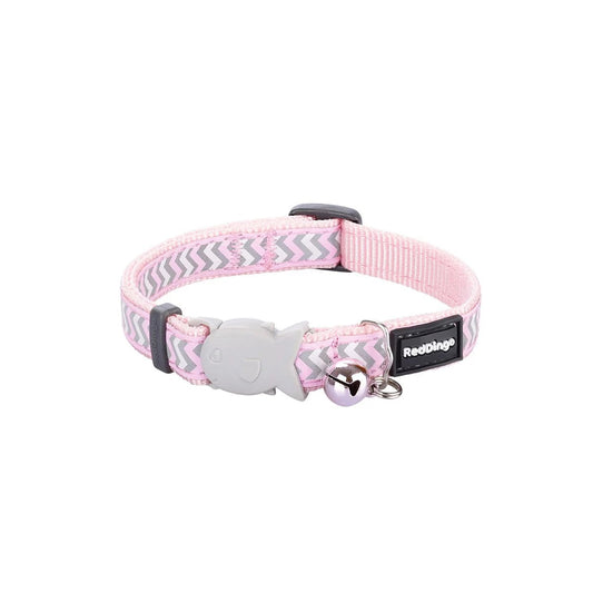 Red Dingo Cat Reflective Ziggy Collar - Pink