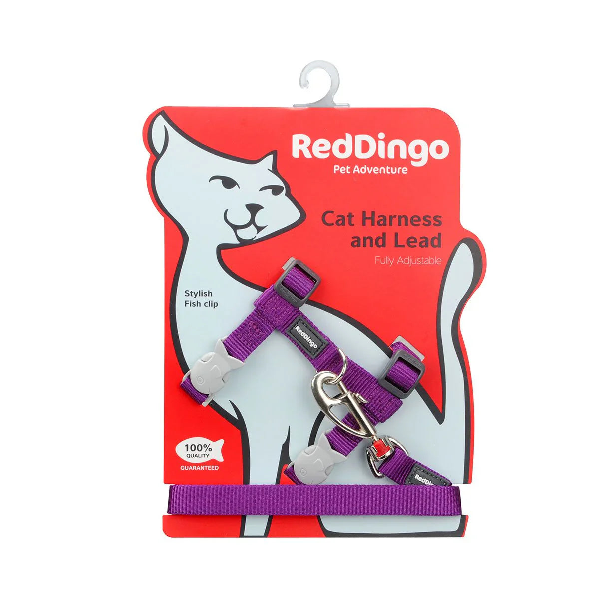 Red Dingo Cat Combo Classic - Harness & Lead - Purple