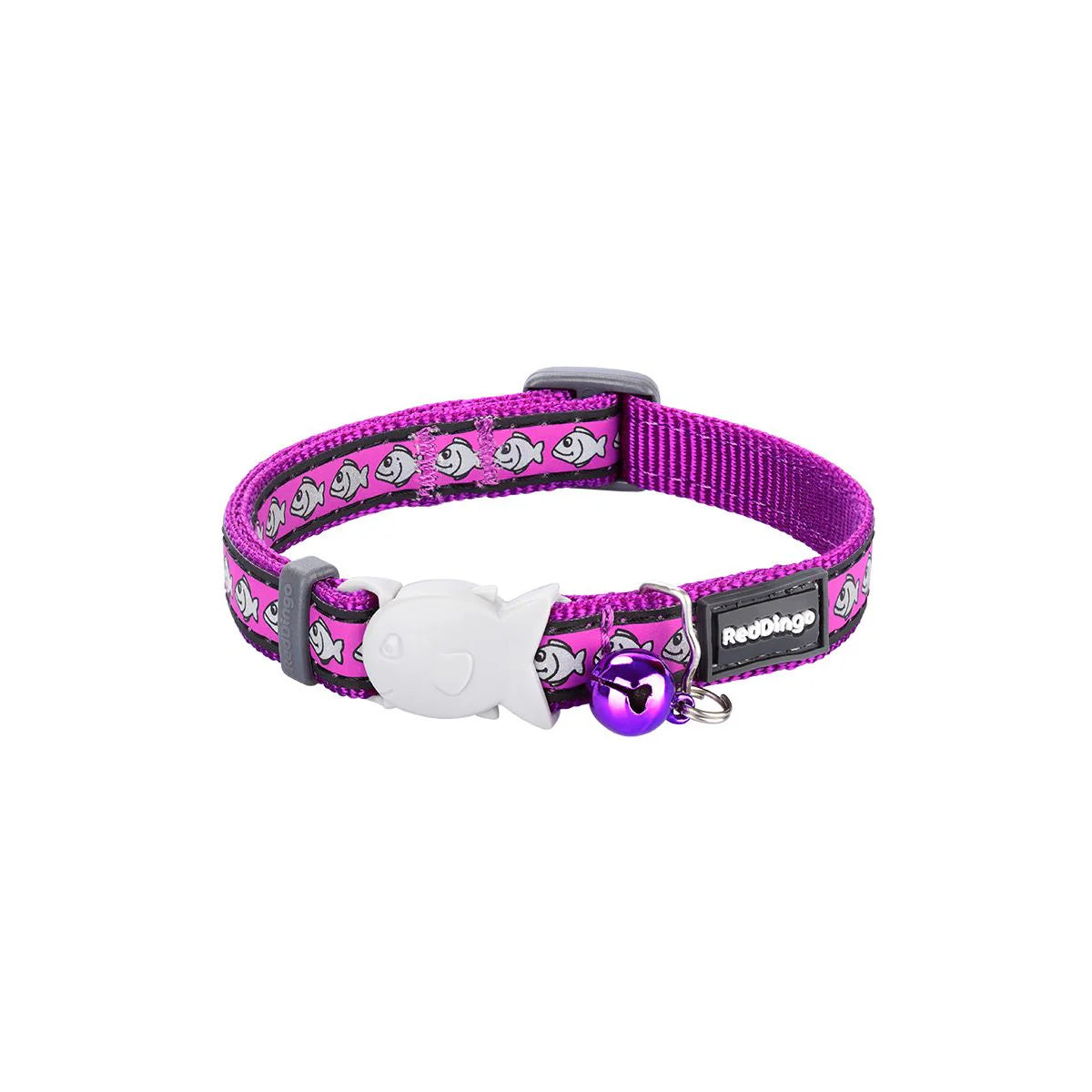 Red Dingo Cat Reflective Collar - Purple