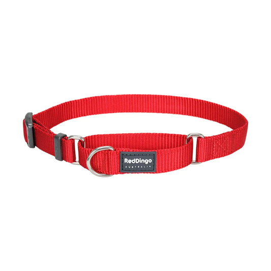 Red Dingo Martingale Halfcheck Dog Collar - Red