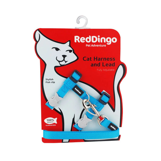 Red Dingo Cat Combo Classic - Harness & Lead - Turquoise