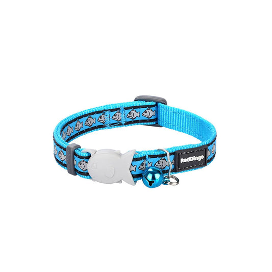 Red Dingo Cat Reflective Collar - Turquoise