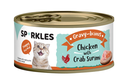 Sparkles Gravylicious - Chicken & Crab Surimi 80g Cat Wet Food