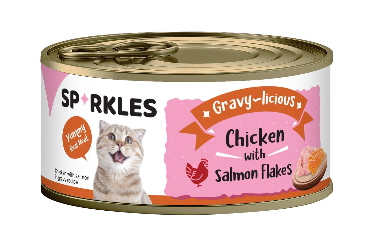 Sparkles Gravylicious - Chicken & Salmon Flakes 80g Cat Wet Food