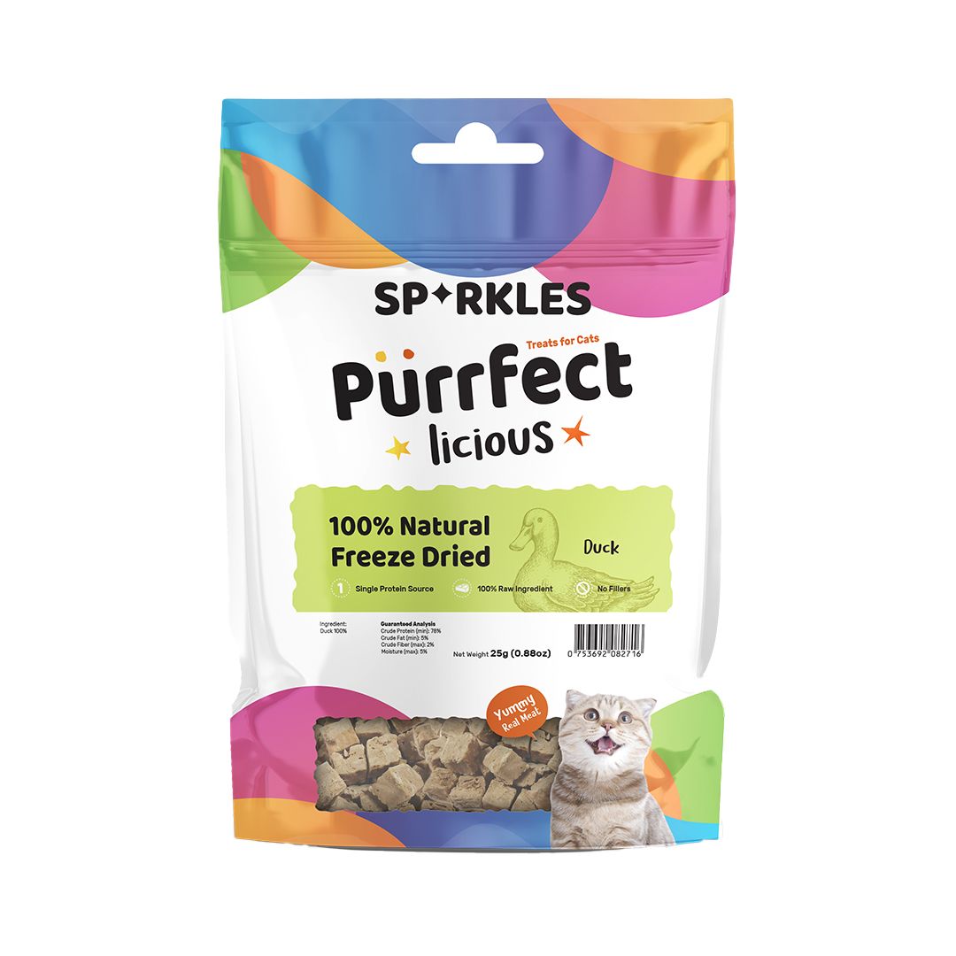 Sparkles Purrfectlicious (Freeze Dried) - Duck 25g Cat Treats