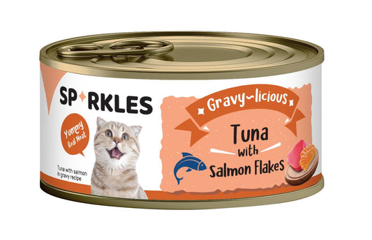 Sparkles Gravylicious - Tuna & Salmon Flakes 80g Cat Wet Food