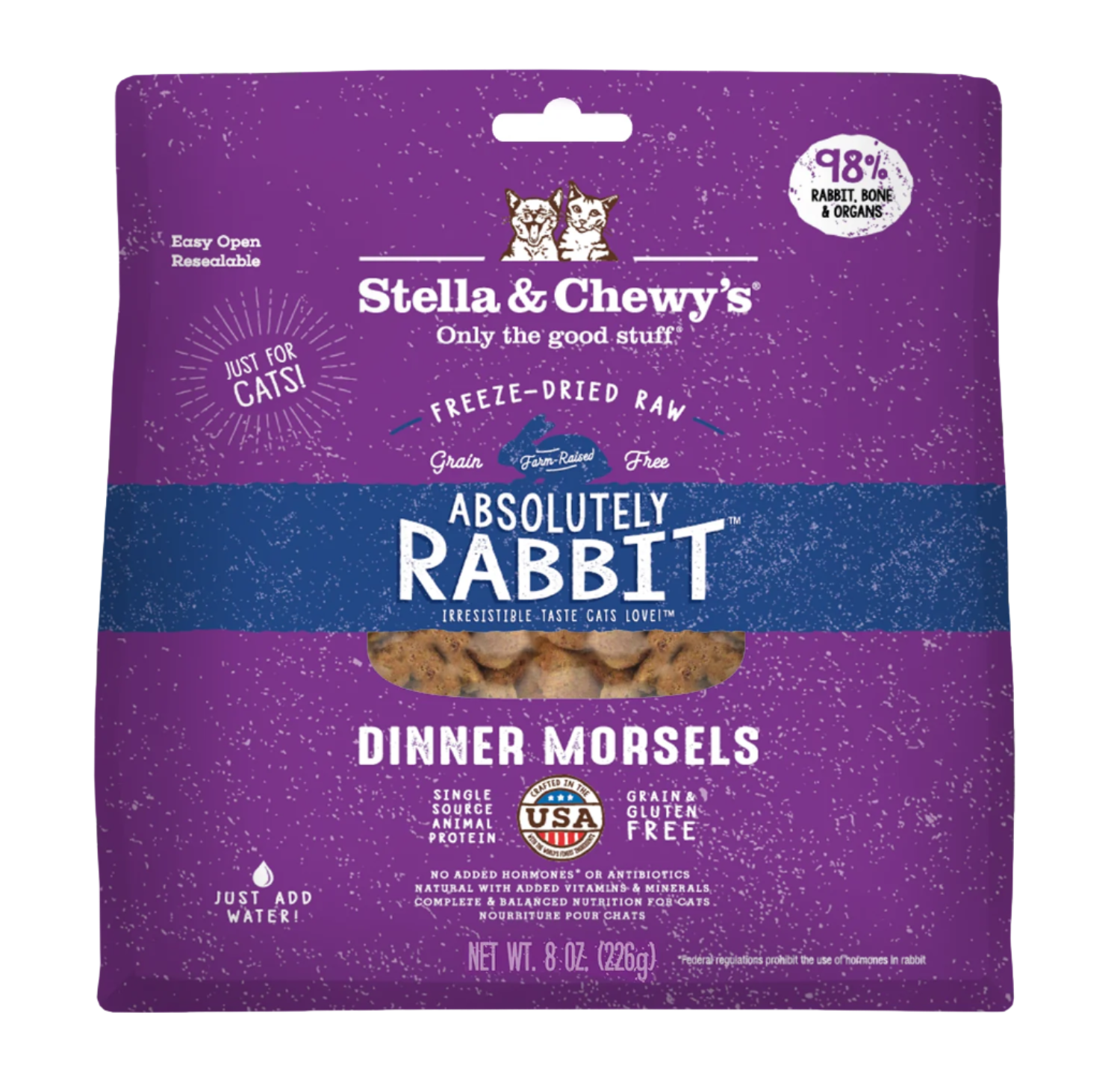 Stella & Chewy's Dinner Morsels - Absolutely Rabbit 8oz Cat Food