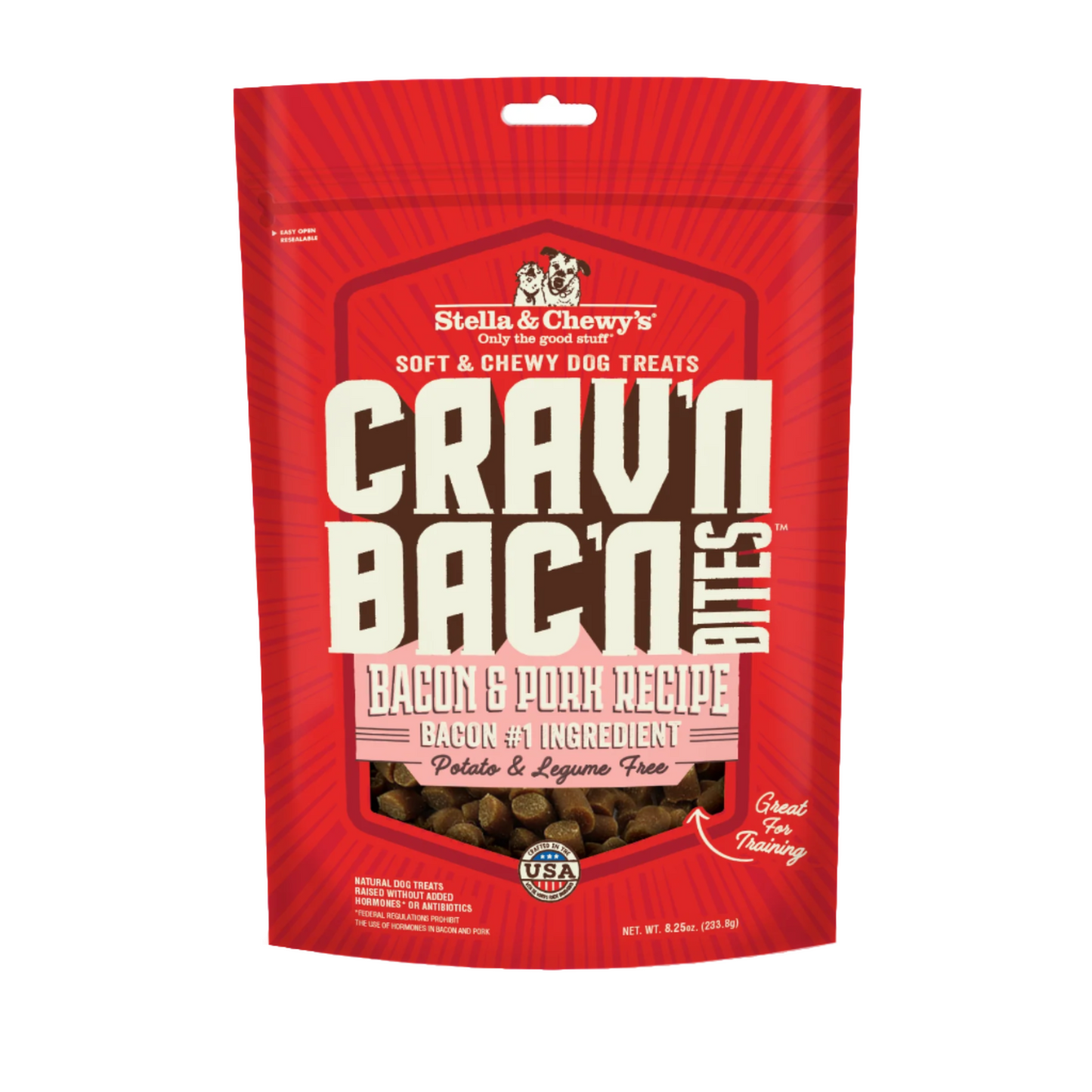 Stella & Chewy's Crav'n Bac'n Bites - Bacon & Pork 8.25oz Dog Treats