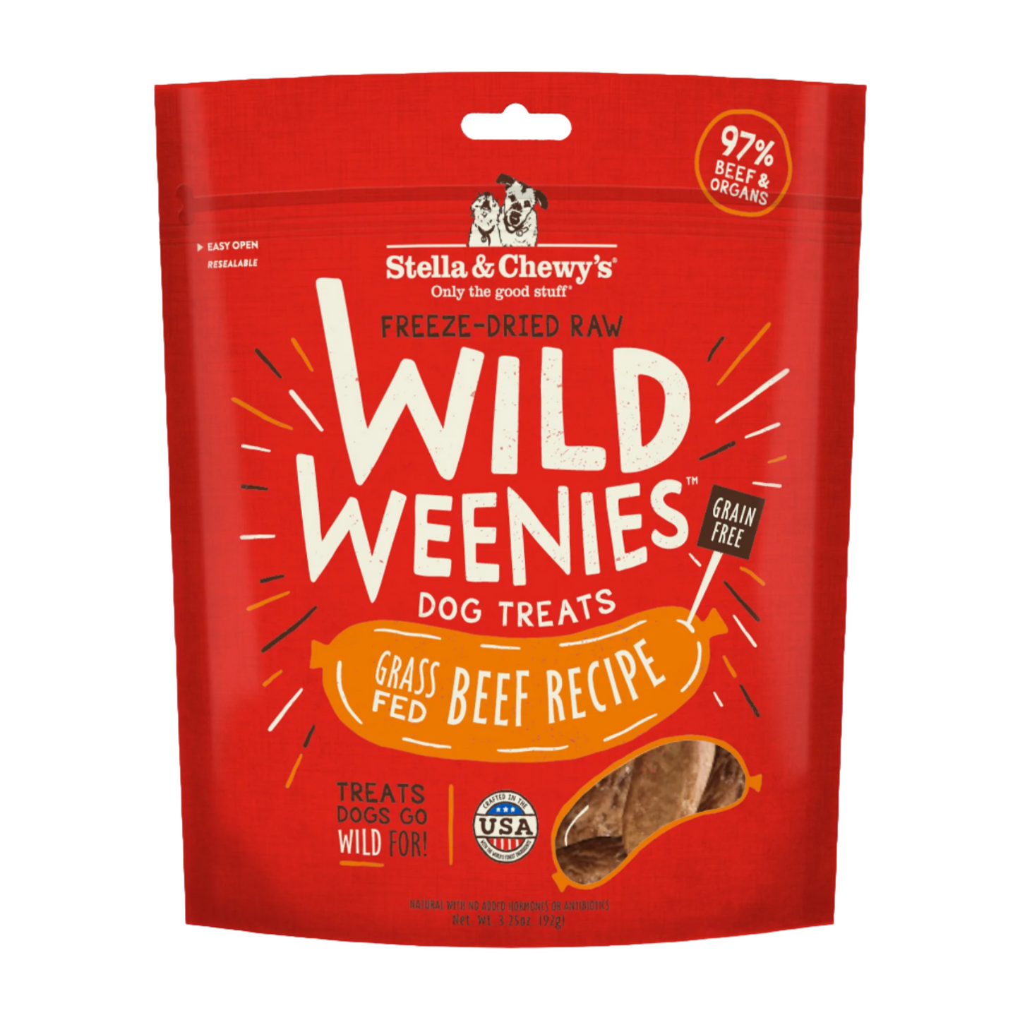 Stella & Chewy's Wild Weenies - Beef 3.25oz Dog Treats