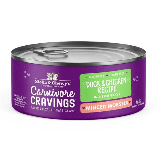 Stella & Chewy's Carnivore Cravings Minced Morsels - Cage-Free Duck & Chicken 5.2oz Cat Food