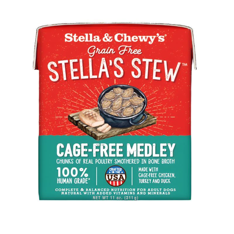 Stella & Chewy's Stella's Stew - Cage-Free Medley (Chicken, Turkey & Duck) 11oz Dog Food