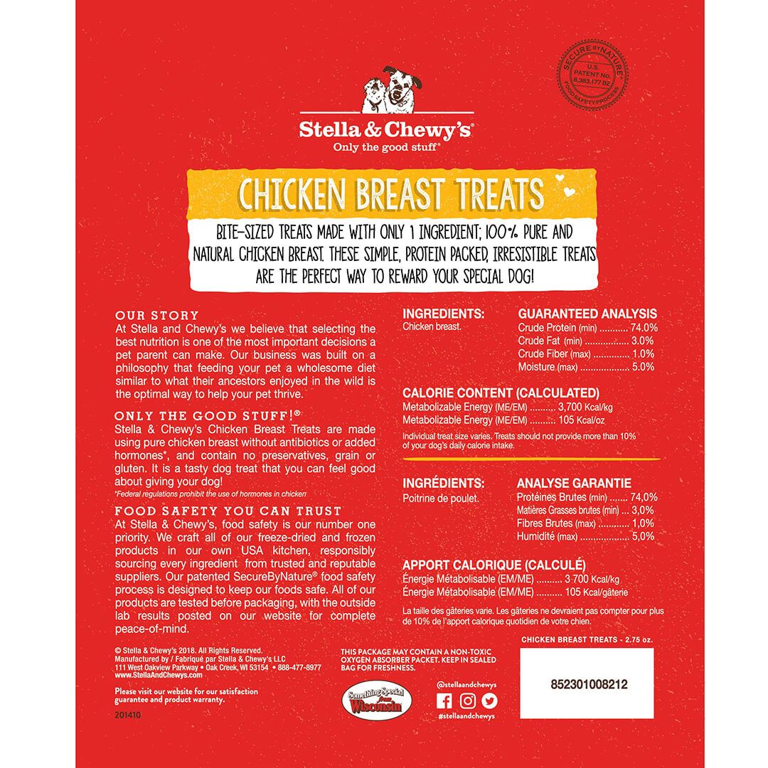 Stella & Chewy's Single Ingredient - Chicken Breast 2.75oz Dog Treats