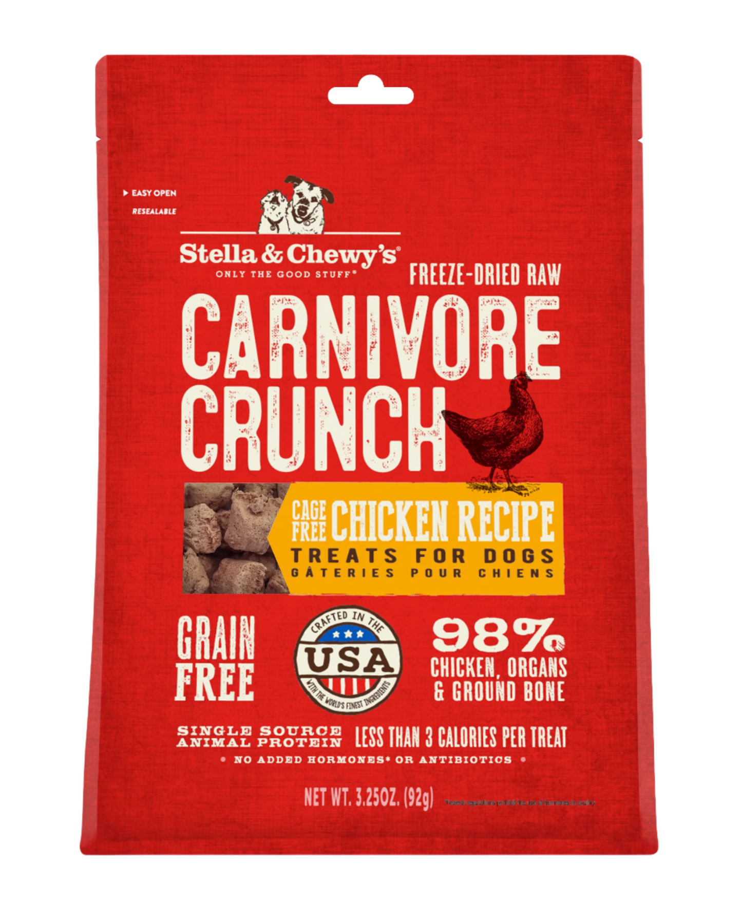 Stella & Chewy's Carnivore Crunch - Chicken 3.25oz Dog Treat