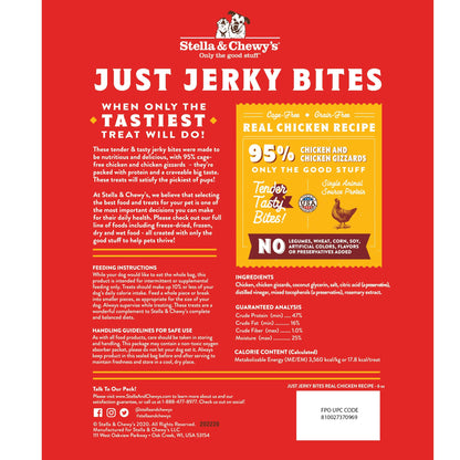 Stella & Chewy's Just Jerky Bites - Chicken 6oz Dog Treats