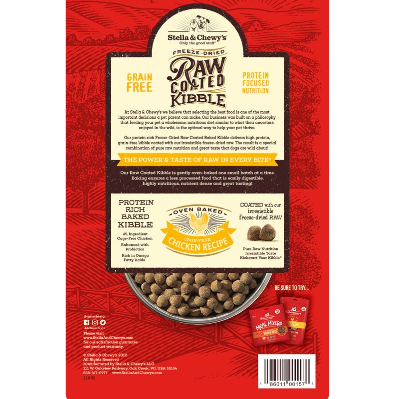 Stella & Chewy's Raw Coated Kibbles - Chicken Dog Food