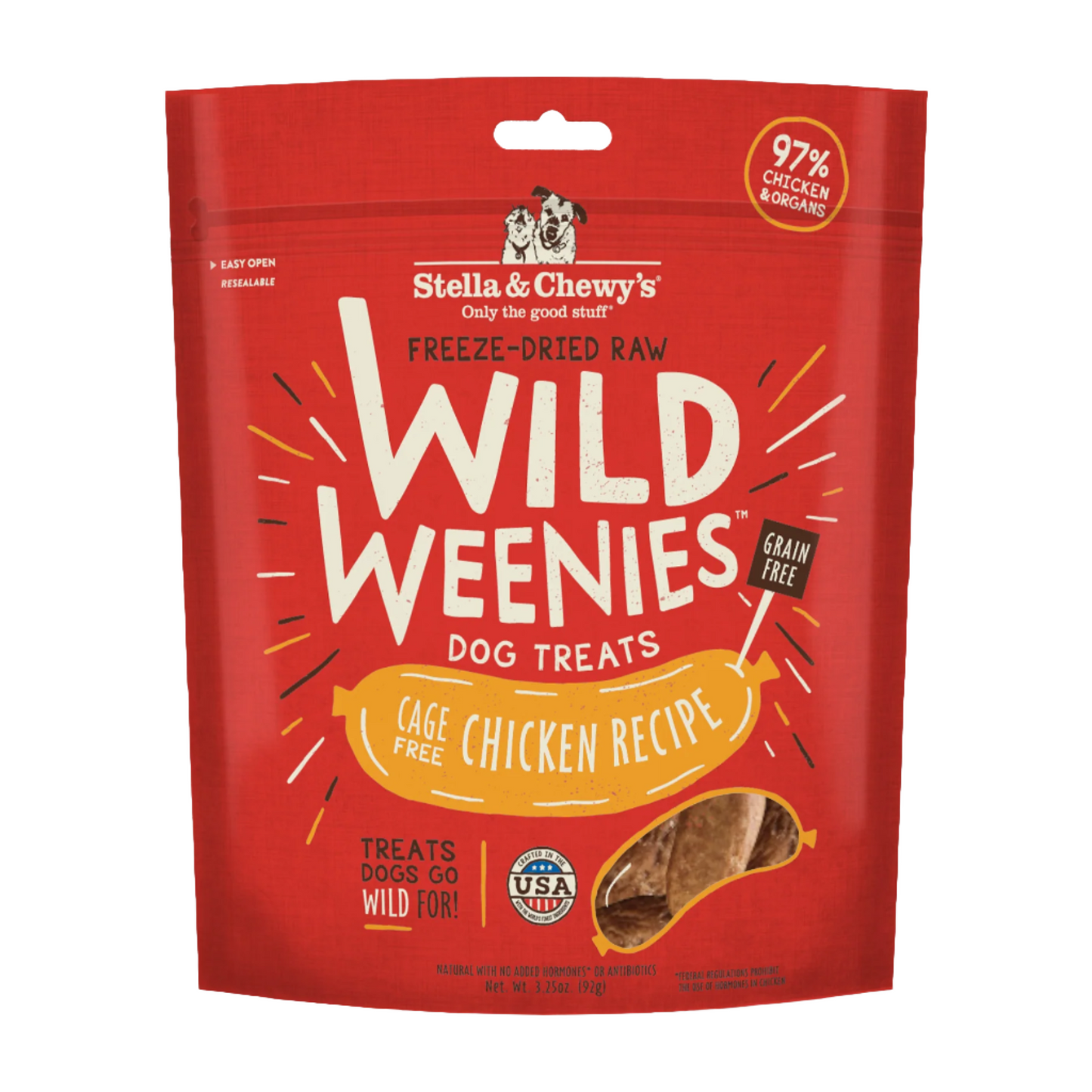 Stella & Chewy's Wild Weenies - Chicken 3.25oz Dog Treats