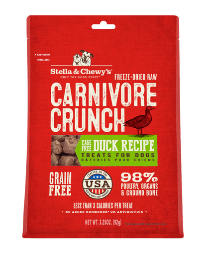 Stella & Chewy's Carnivore Crunch - Duck 3.25oz Dog Treat