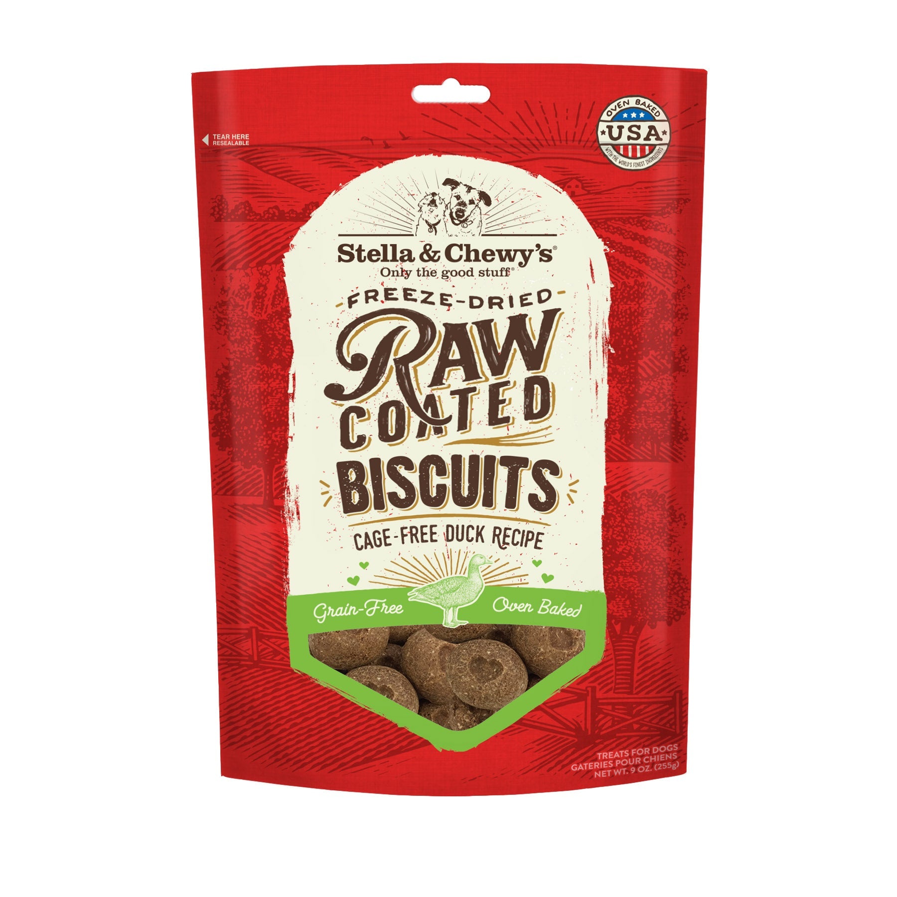 Stella & Chewy's Raw Coated Biscuits - Duck 9oz Dog Treats