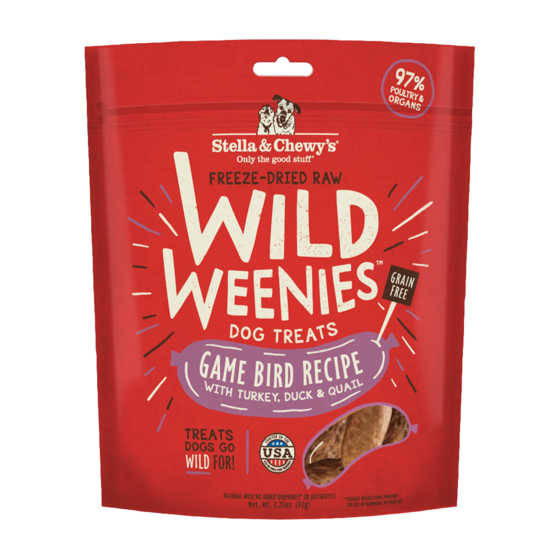 Stella & Chewy's Wild Weenies - Game Bird 3.25oz Dog Treats