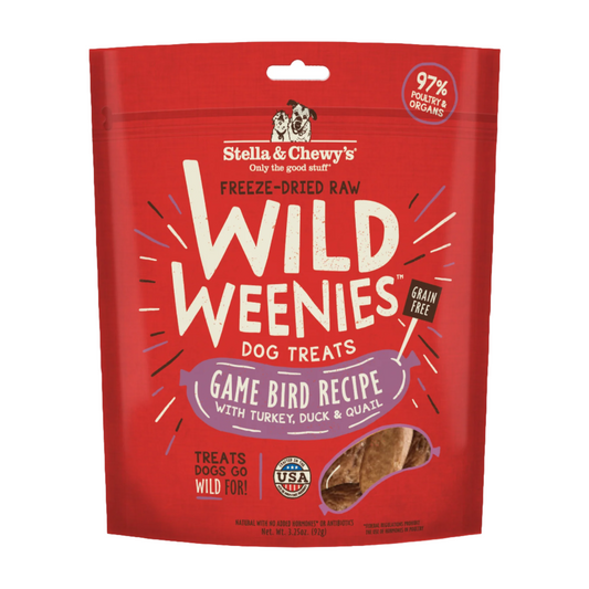 Stella & Chewy's Wild Weenies - Game Bird 3.25oz Dog Treats