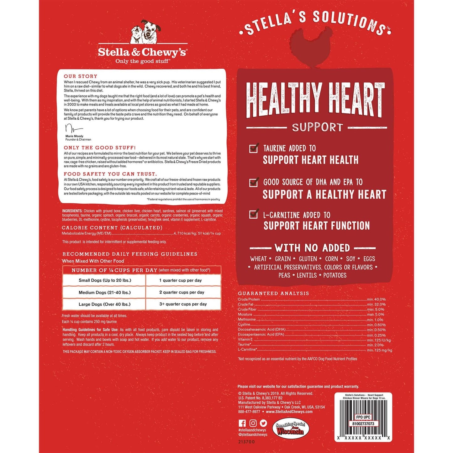 Stella & Chewy's Stella's Solution - Healthy Heart Support 13oz Dog Food